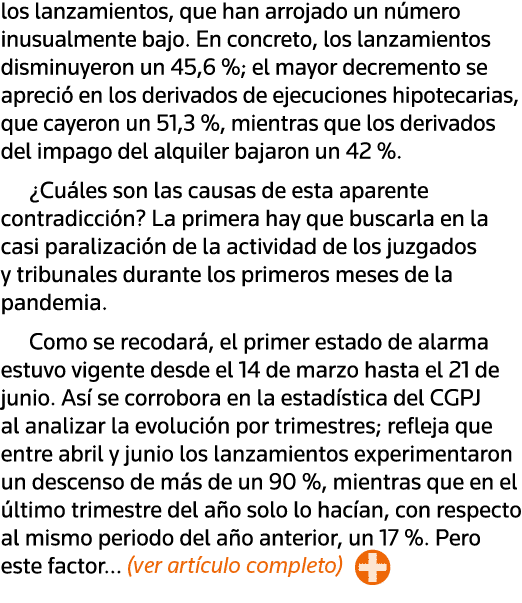 los lanzamientos, que han arrojado un  número inusualmente bajo  En concreto, los lanzamientos disminuyeron un 45,6 %   