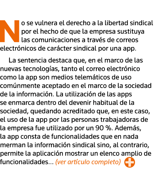  No se vulnera el derecho a la libertad sindical por el hecho de que la empresa sustituya las comunicaciones a través   