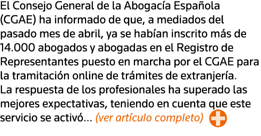El Consejo General de la Abogacía Española (CGAE) ha informado de que, a mediados del pasado mes de abril, ya se habí   