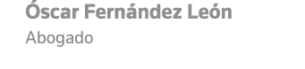 Óscar Fernández León Abogado