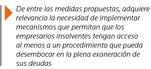  De entre las medidas propuestas, adquiere relevancia la necesidad de implementar mecanismos que permitan que los emp   