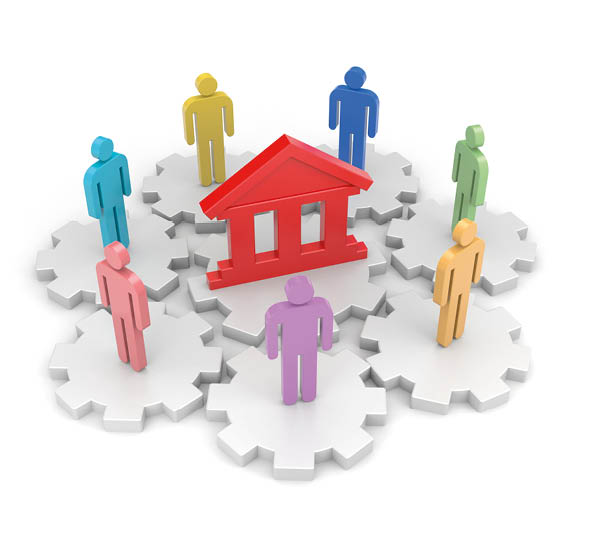 Government metaphor  Isolated on white