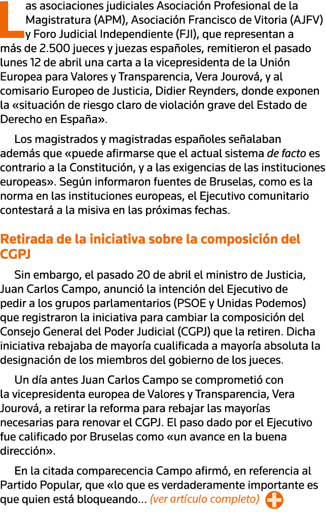 Las asociaciones judiciales Asociación Profesional de la Magistratura (APM), Asociación Francisco de Vitoria (AJFV) y   