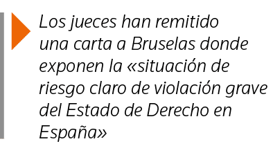  Los jueces han remitido una carta a Bruselas donde exponen la  situación de riesgo claro de violación grave del Esta   
