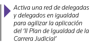  Activa una red de delegadas y delegados en igualdad para agilizar la aplicación del  II Plan de Igualdad de la Carre   