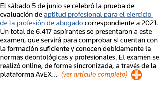 El sábado 5 de junio se celebró la prueba de evaluación de aptitud profesional para el ejercicio de la profesión de a   