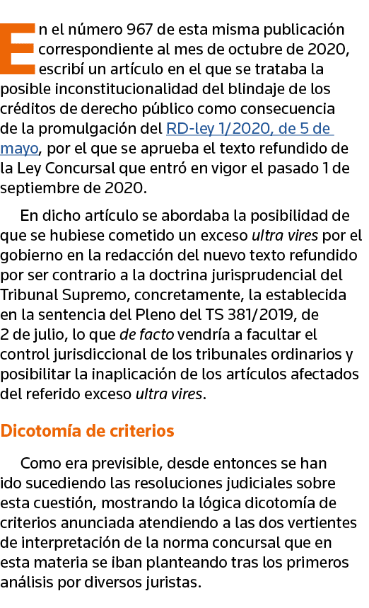 En el número 967 de esta misma publicación correspondiente al mes de octubre de 2020, escribí un artículo en el que s   