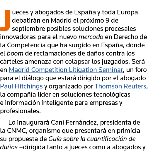 Jueces y abogados de España y toda Europa debatirán en Madrid el próximo 9 de septiembre posibles soluciones procesal   
