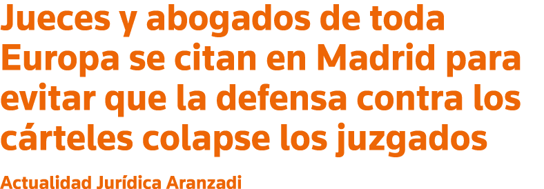 Jueces y abogados de toda Europa se citan en Madrid para evitar que la defensa contra los cárteles colapse los juzgad   