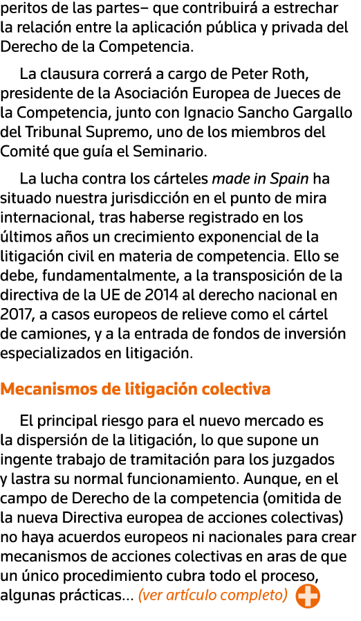 peritos de las partes  que contribuirá a estrechar la relación entre la aplicación pública y privada del Derecho de l   