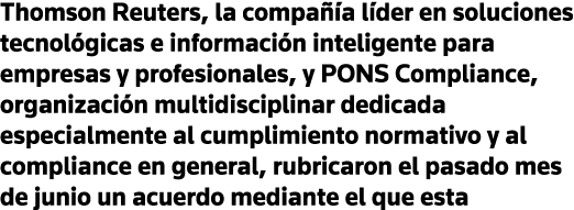 Thomson Reuters, la compañía líder en soluciones tecnológicas e información inteligente para empresas y profesionales   