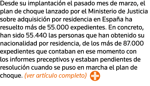 Desde su implantación el pasado mes de marzo, el plan de choque lanzado por el Ministerio de Justicia sobre adquisici   