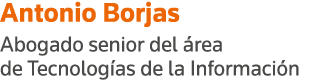 Antonio Borjas Abogado senior del área de Tecnologías de la Información
