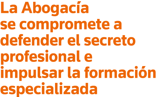 La Abogacía se compromete a defender el secreto profesional e impulsar la formación especializada