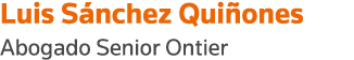 Luis Sánchez Quiñones Abogado Senior Ontier