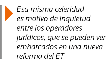  Esa misma celeridad es motivo de inquietud entre los operadores jurídicos, que se pueden ver embarcados en una nueva   