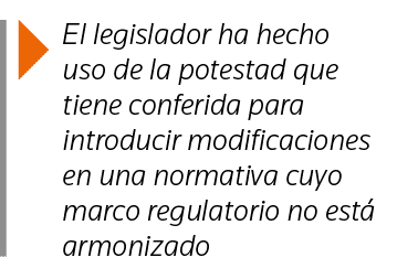  El legislador ha hecho uso de la potestad que tiene conferida para introducir modificaciones en una normativa cuyo m   