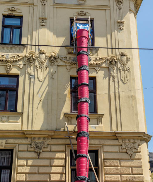 an old town house is being renovated and refurbished  maintenance of an old building