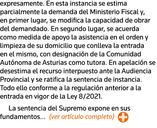 expresamente  En esta instancia se estima parcialmente la demanda del Ministerio Fiscal y, en primer lugar, se modifi   