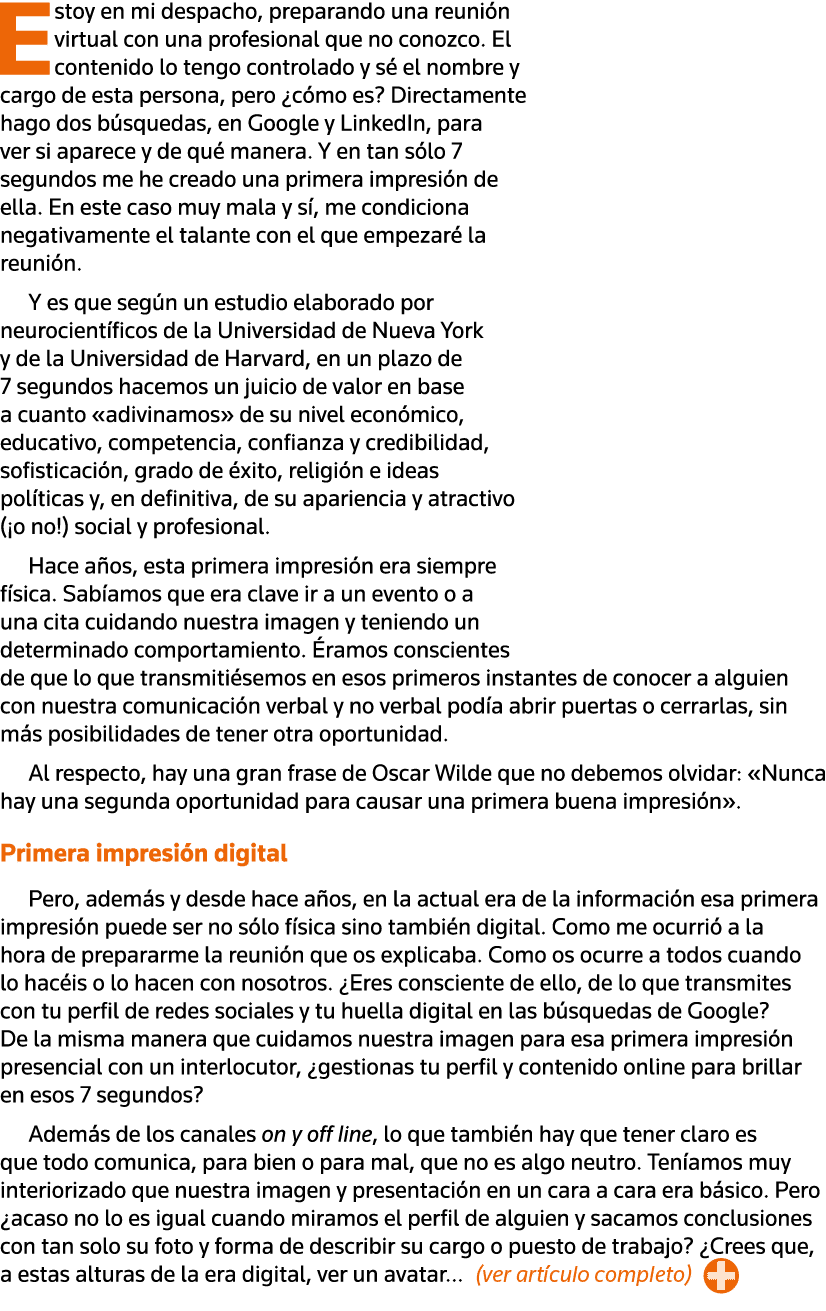 Estoy en mi despacho, preparando una reunión virtual con una profesional que no conozco  El contenido lo tengo contro   