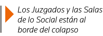  Los Juzgados y las Salas de lo Social están al borde del colapso