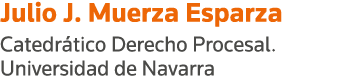 Julio J  Muerza Esparza Catedrático Derecho Procesal  Universidad de Navarra