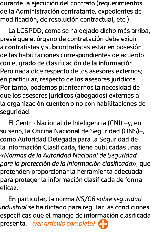 durante la ejecución del contrato (requerimientos de la Administración contratante, expedientes de modificación, de r   
