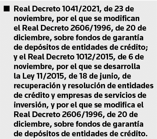   Real Decreto 1041 2021, de 23 de noviembre, por el que se modifican el Real Decreto 2606 1996, de 20 de diciembre,    
