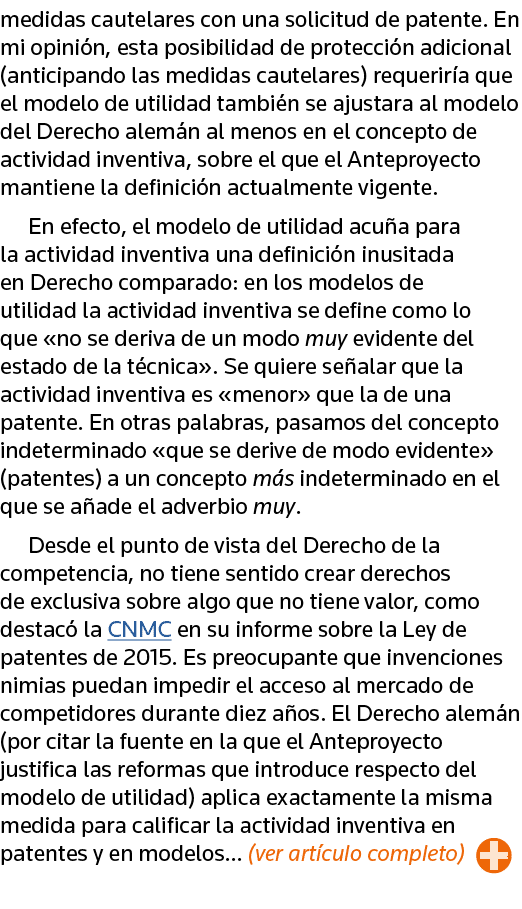 medidas cautelares con una solicitud de patente  En mi opinión, esta posibilidad de protección adicional (anticipando   