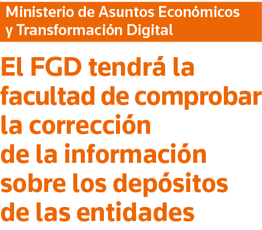 Ministerio de Asuntos Económicos y Transformación Digital El FGD tendrá la facultad de comprobar la corrección de la    