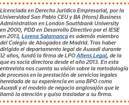 Licenciada en Derecho Jurídico Empresarial, por la Universidad San Pablo CEU y BA (Hons) Business Administration en L   