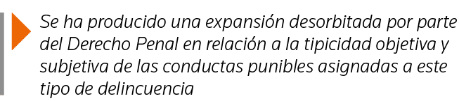  Se ha producido una expansión desorbitada por parte del Derecho Penal en relación a la tipicidad objetiva y subjetiv   