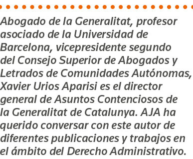 Abogado de la Generalitat, profesor asociado de la Universidad de Barcelona, vicepresidente segundo del Consejo Super   