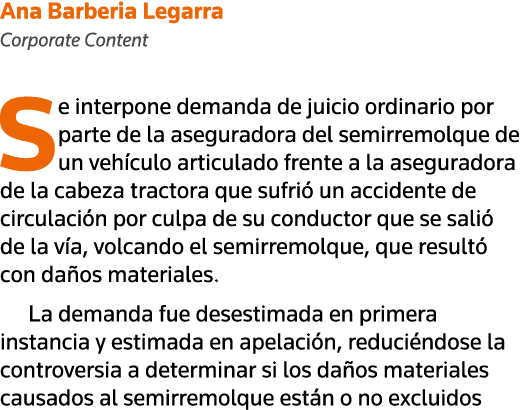 Ana Barberia Legarra Corporate Content Se interpone demanda de juicio ordinario por parte de la aseguradora del semir   