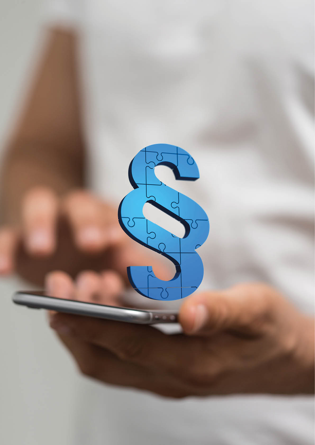 symbol paragraph law sign digital in hand