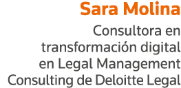 Sara Molina Consultora en transformación digital en Legal Management Consulting de Deloitte Legal