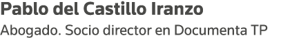 Pablo del Castillo Iranzo Abogado  Socio director en Documenta TP