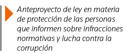  Anteproyecto de ley en materia de protección de las personas que informen sobre infracciones normativas y lucha cont   