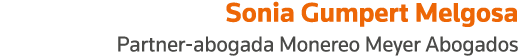 Sonia Gumpert Melgosa Partner-abogada Monereo Meyer Abogados