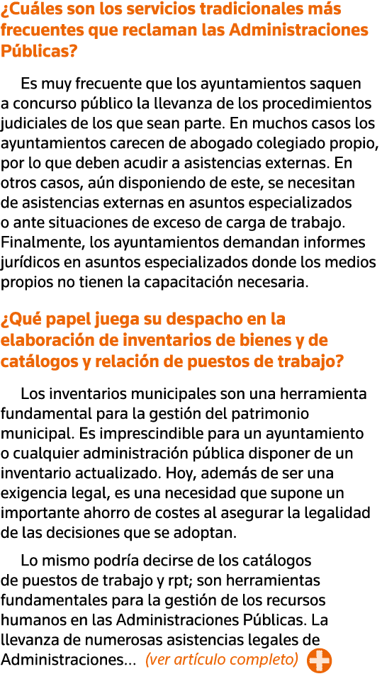  Cuáles son los servicios tradicionales más frecuentes que reclaman las Administraciones Públicas  Es muy frecuente q   