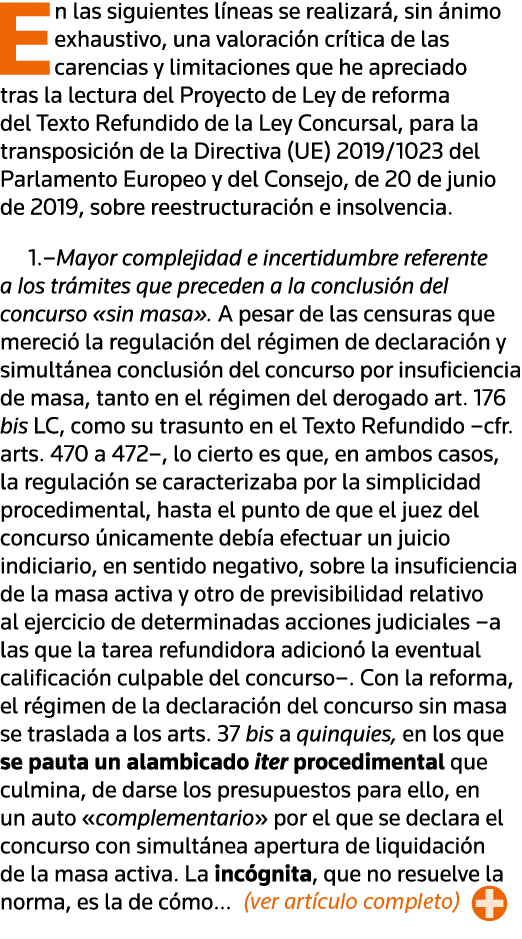 En las siguientes líneas se realizará, sin ánimo exhaustivo, una valoración crítica de las carencias y limitaciones q   