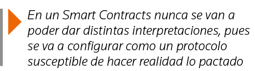  En un Smart Contracts nunca se van a poder dar distintas interpretaciones, pues se va a configurar como un protocolo   