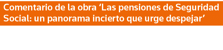 Comentario de la obra  Las pensiones de Seguridad Social: un panorama incierto que urge despejar  El futuro de las pe   