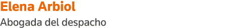 Elena Arbiol Abogada del despacho