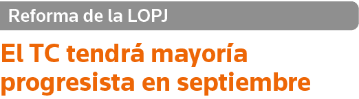 Reforma de la LOPJ El TC tendrá mayoría progresista en septiembre