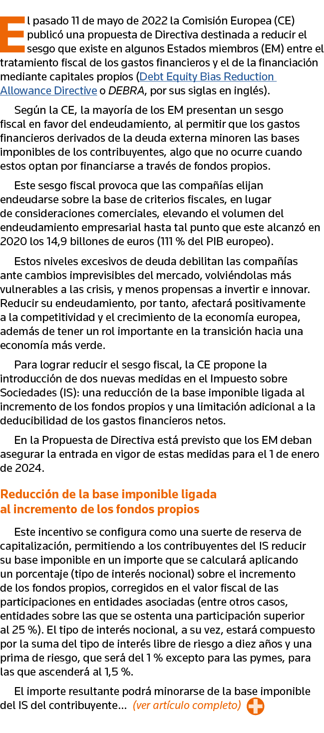 El pasado 11 de mayo de 2022 la Comisión Europea (CE) publicó una propuesta de Directiva destinada a reducir el sesgo   