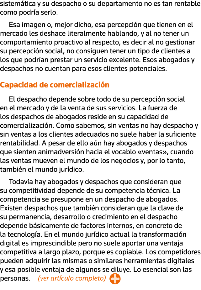sistemática y su despacho o su departamento no es tan rentable como podría serlo  Esa imagen o, mejor dicho, esa perc   