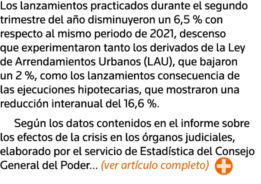 Los lanzamientos practicados durante el segundo trimestre del año disminuyeron un 6,5 % con respecto al mismo periodo   