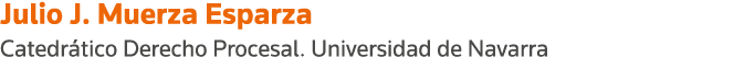 Julio J  Muerza Esparza Catedrático Derecho Procesal  Universidad de Navarra