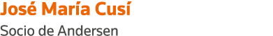 José María Cusí Socio de Andersen